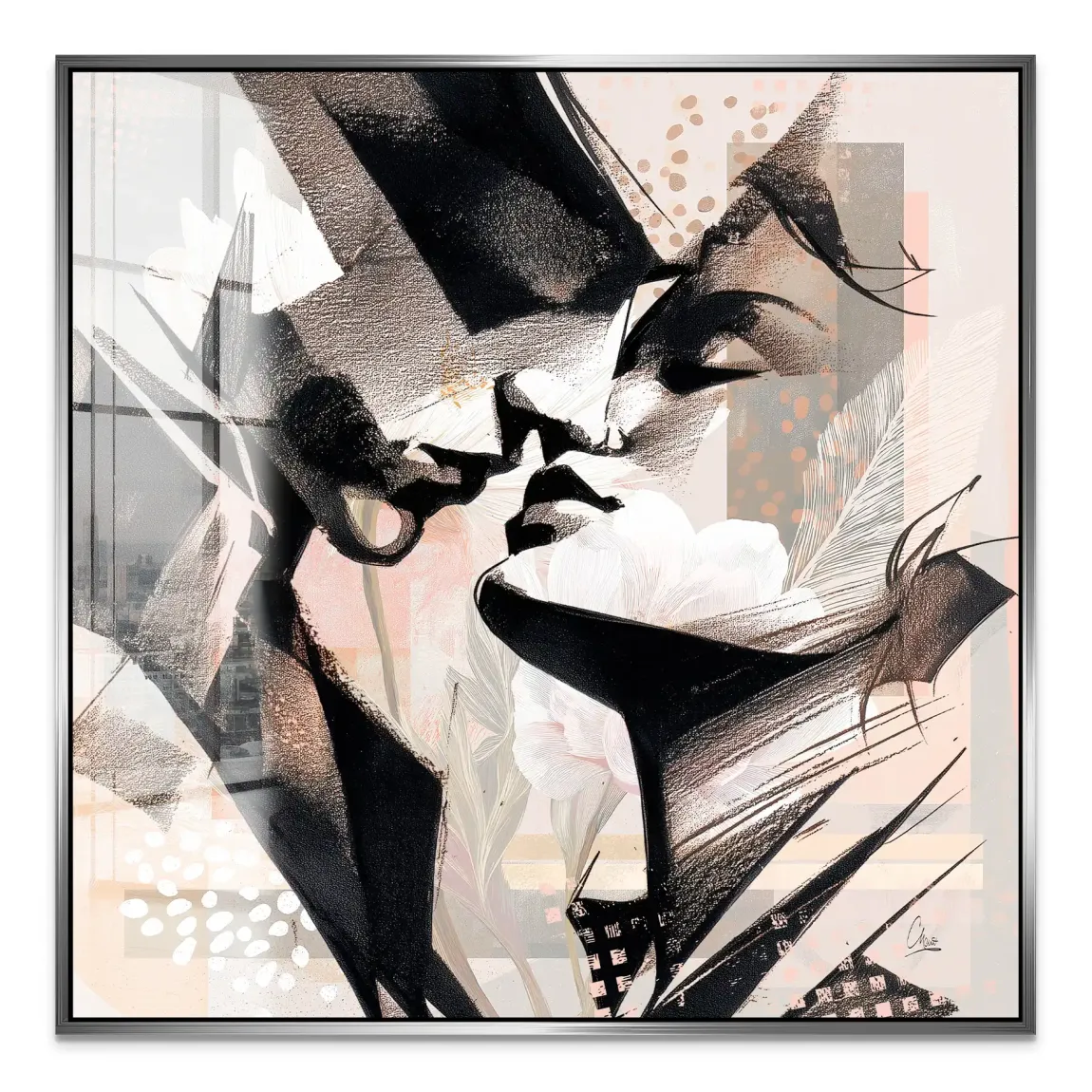 Soft Kiss Abstrakt Acrylglas Bild