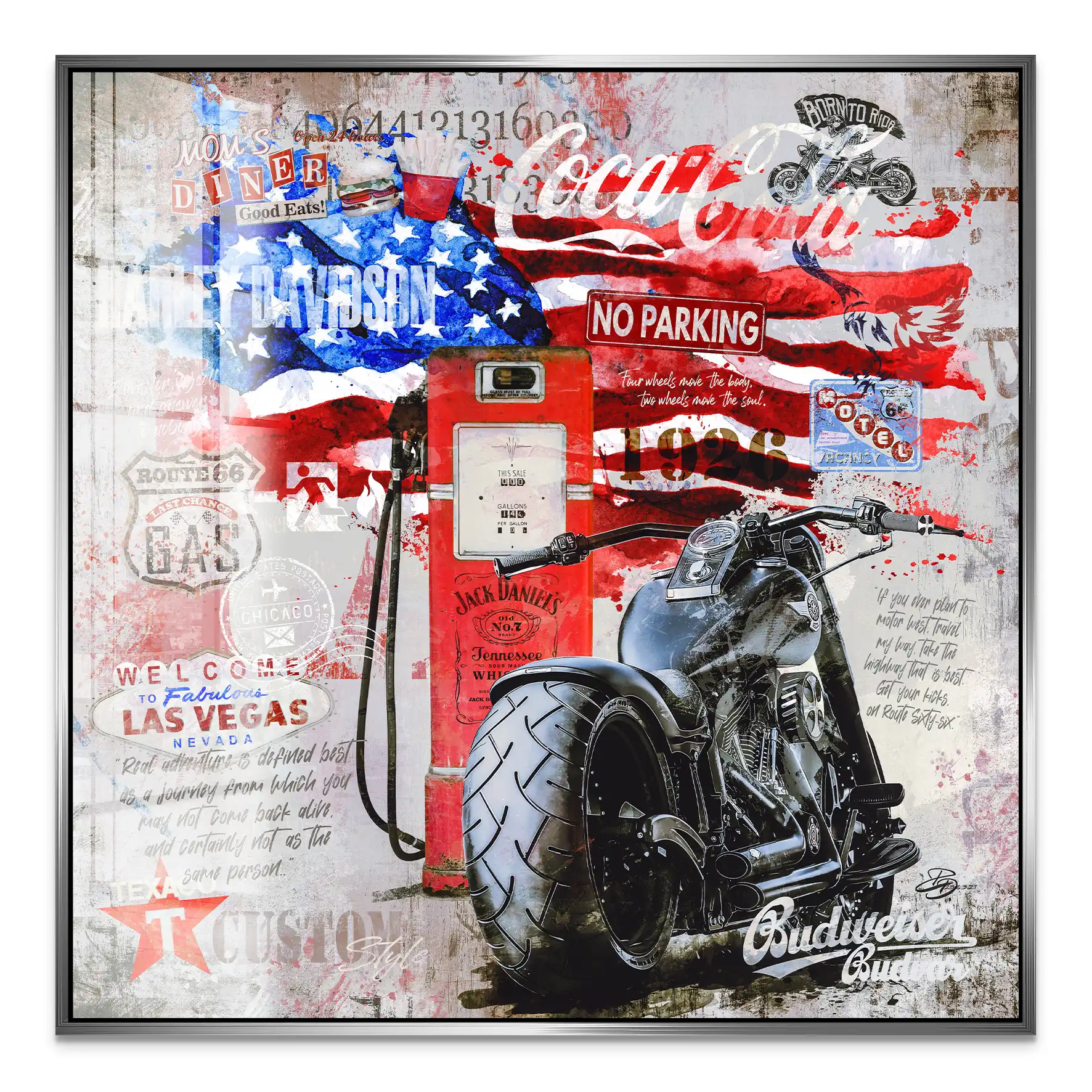 Ride the American Soul – Harley Acrylglasbild INGALERIE