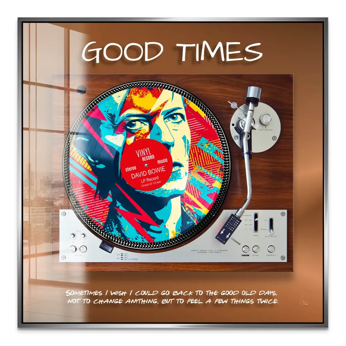 Retro Vibes David Bowie Acrylglas Bild