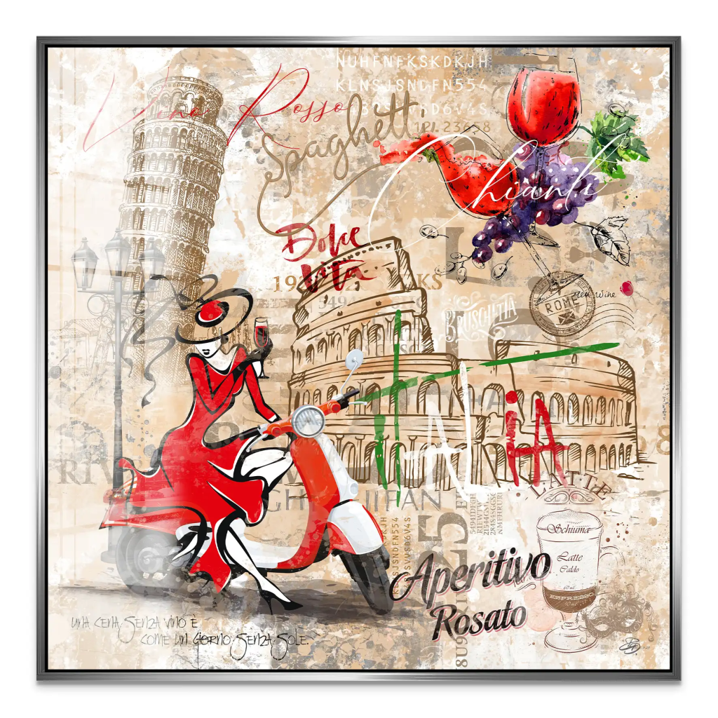 Italien Pop Art Acrylglas Bild INGALERIE