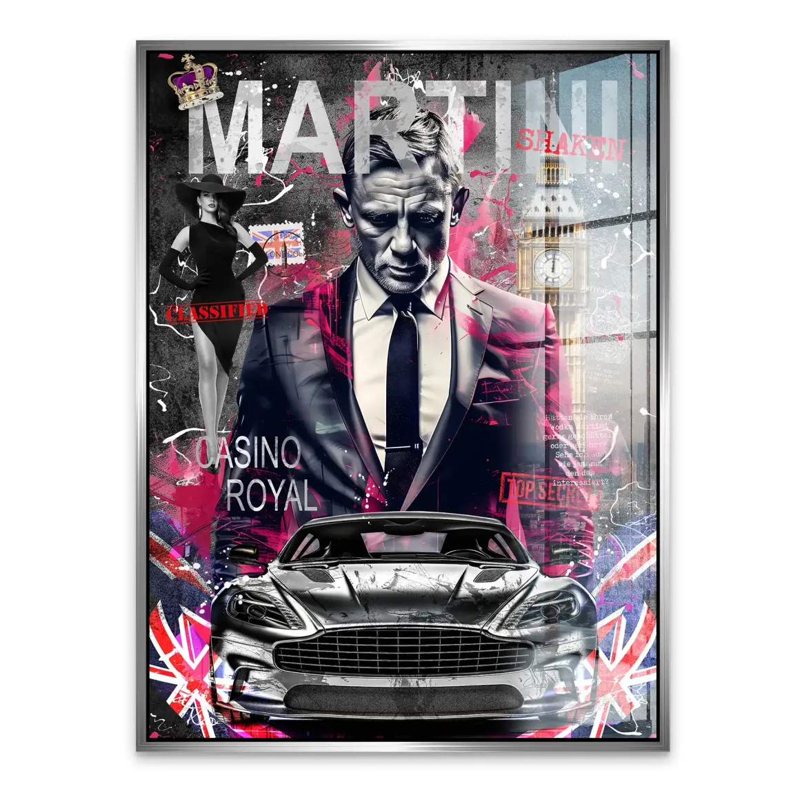 James Bond Royale Martini Acrylglasbild