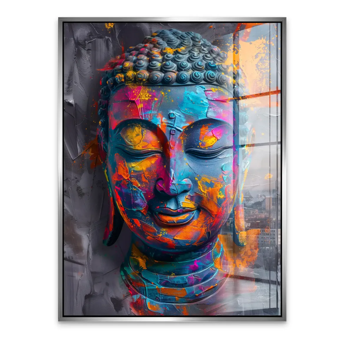 Buddha Farbpoesie Acrylglasbild