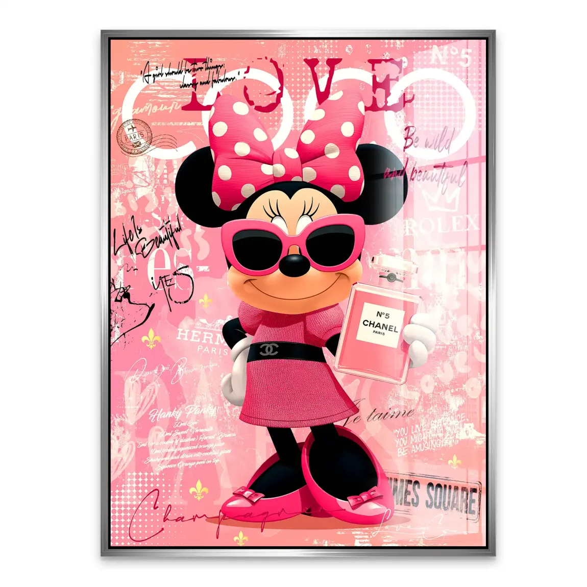 Minnie Maus Love Coco Acrylglasbild