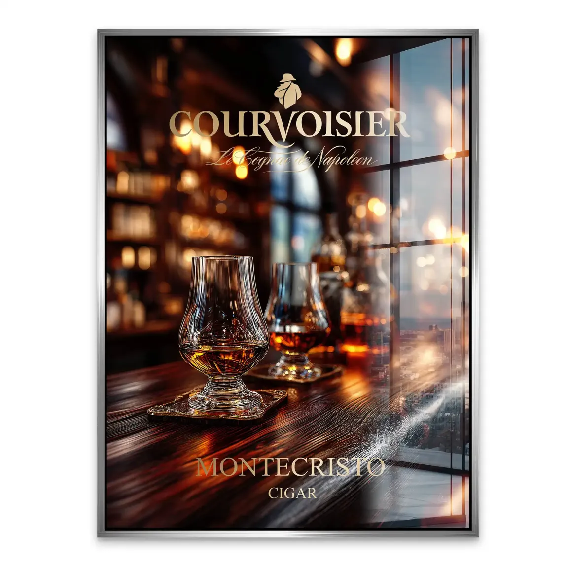 Amber Delight Cognac Acrylglasbild