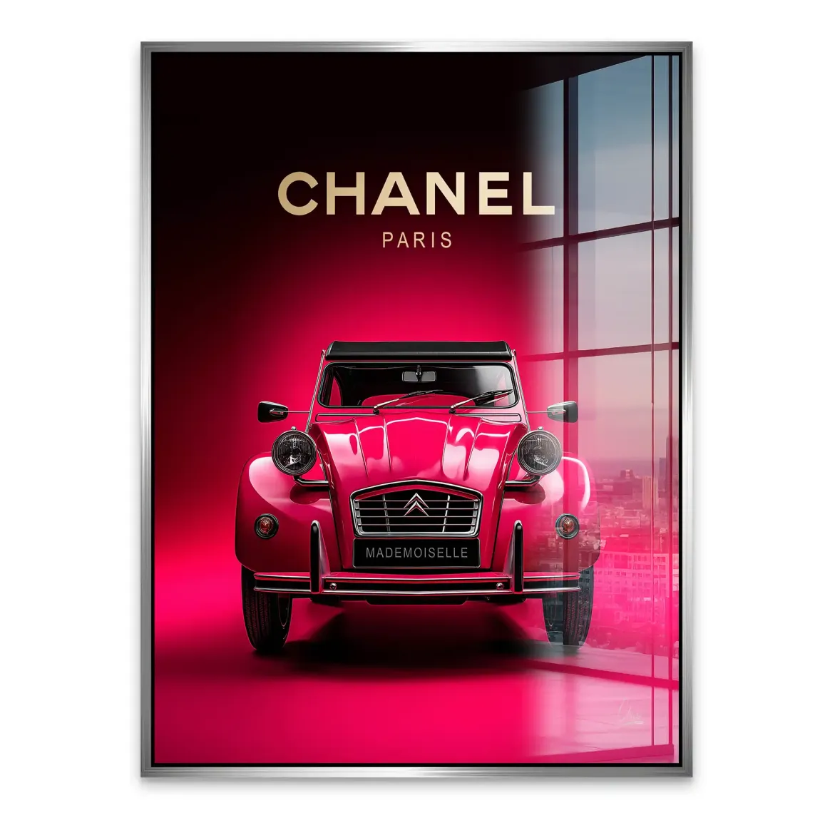 Mademoiselle Chic 2CV Acrylglasbild