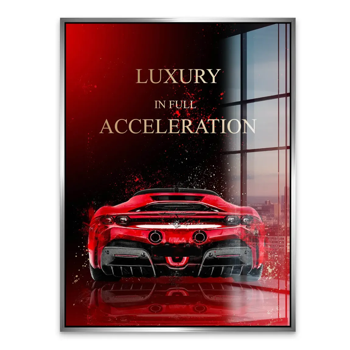 Ferrari Red Art Acrylglasbild