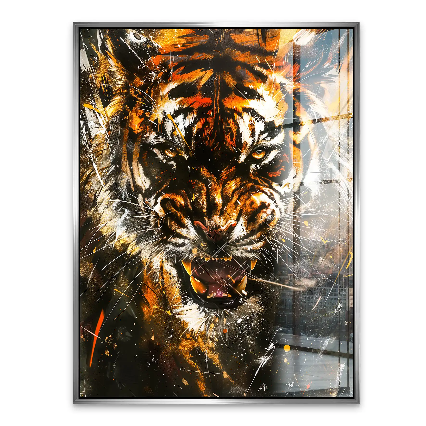 Tiger Abstrakt Acrylglas Bild INGALERIE