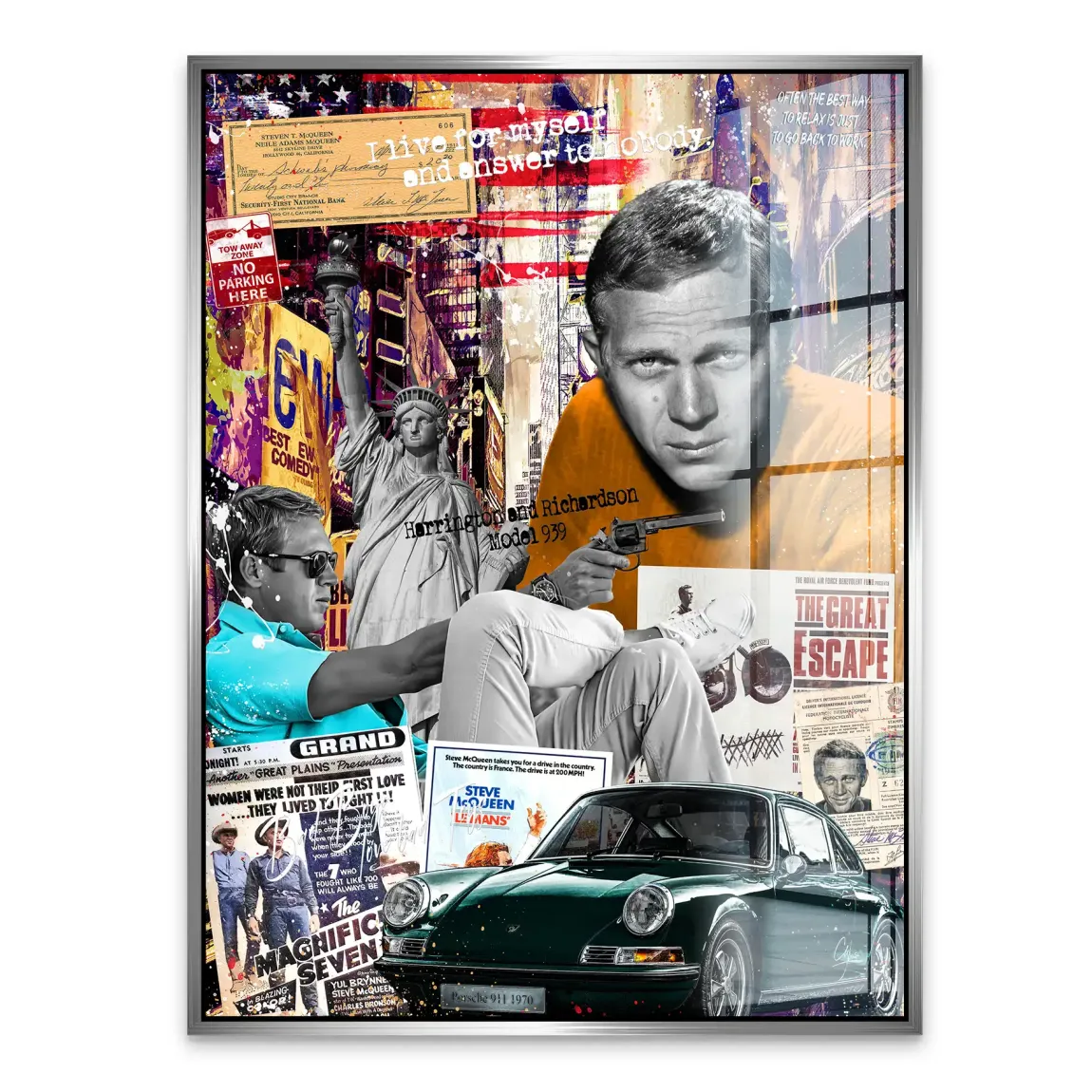Steve McQueen Retro Drive Acrylglasbild