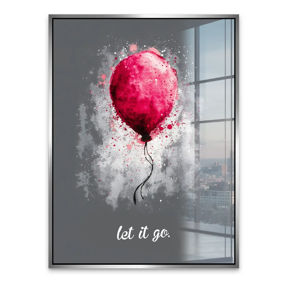 Let it go Ballon Acrylglasbild
