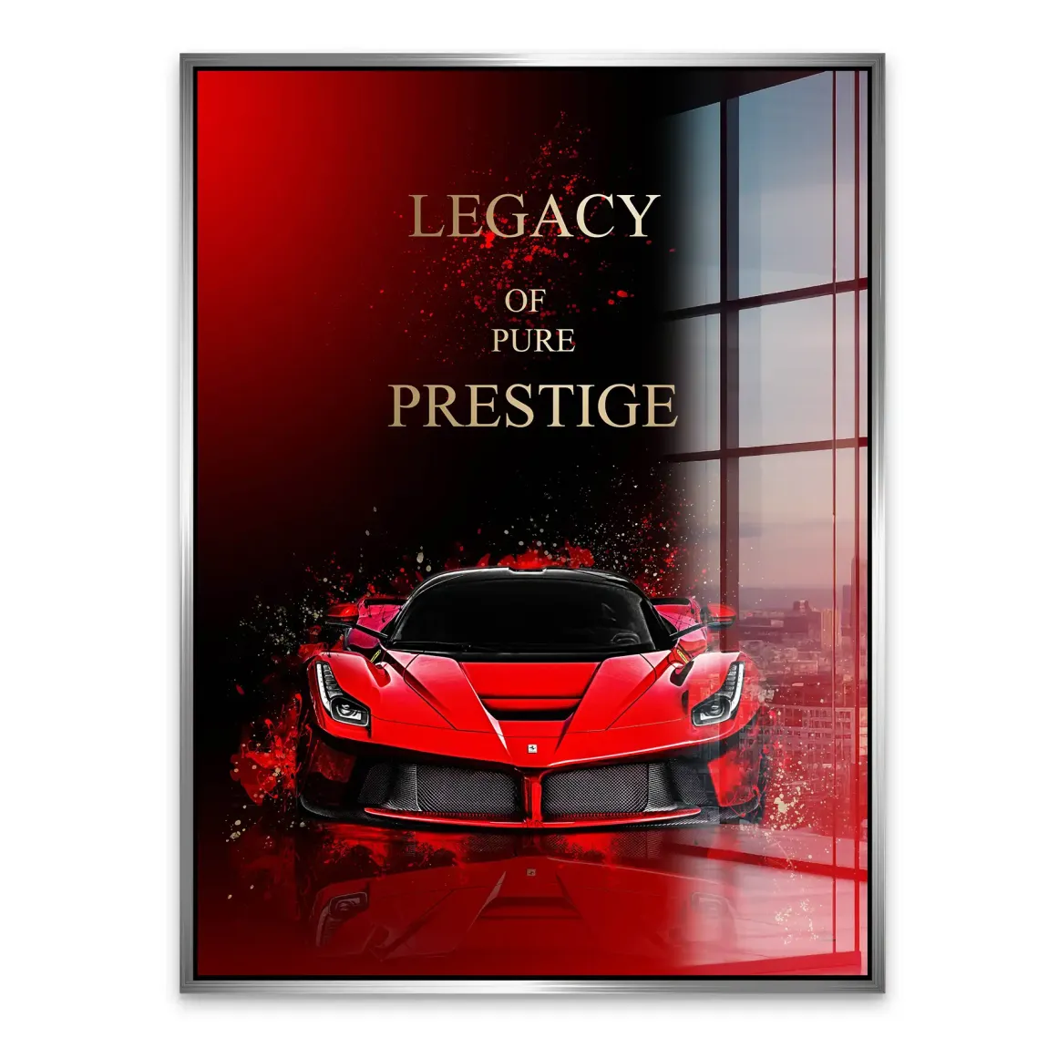 Red Prestige Ferrari Acrylglasbild