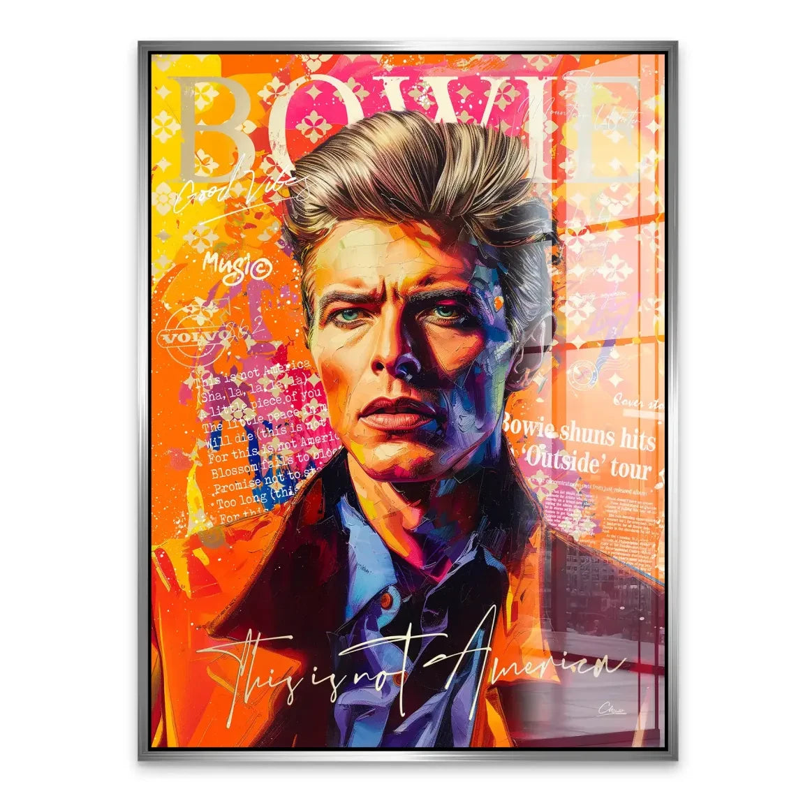 Bowie America Pop Art Acrylglasbild INGALERIE