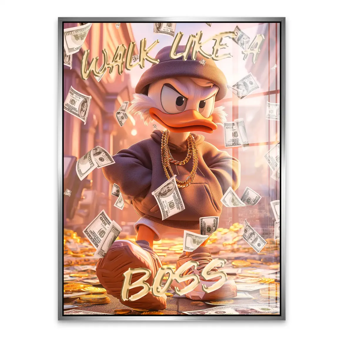 Dagobert Walk Like a Boss Acrylglasbild