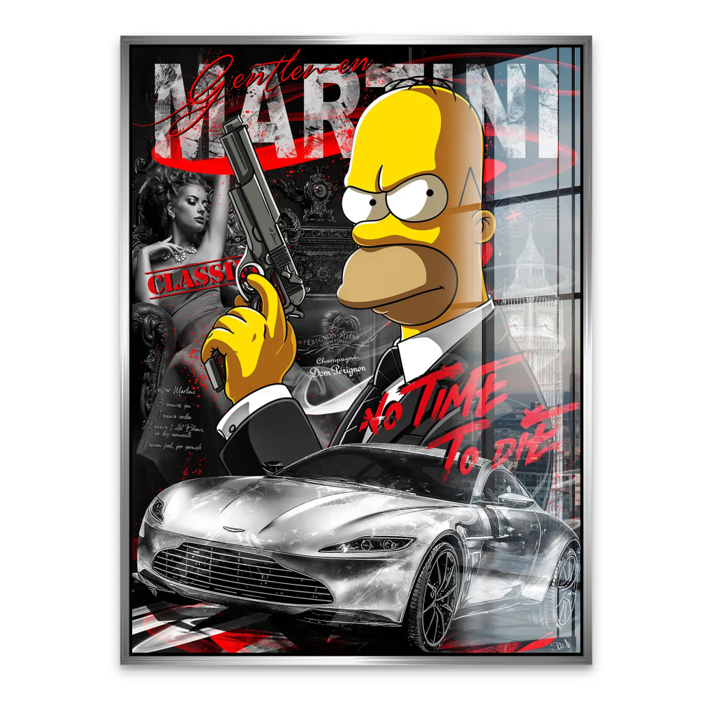 Homer No Time To Die Acrylglas Bild INGALERIE