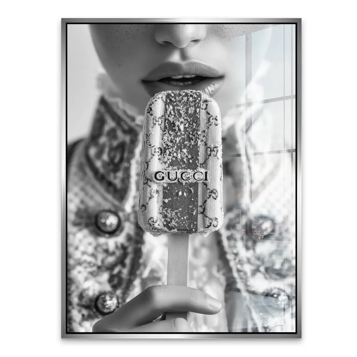 Gucci Ice Couture Noir Acrylglasbild