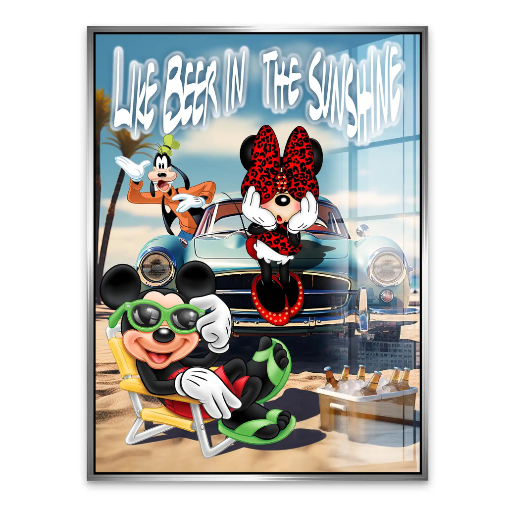 Micky & Minnie Maus like Beer Acrylglas Bild INGALERIE
