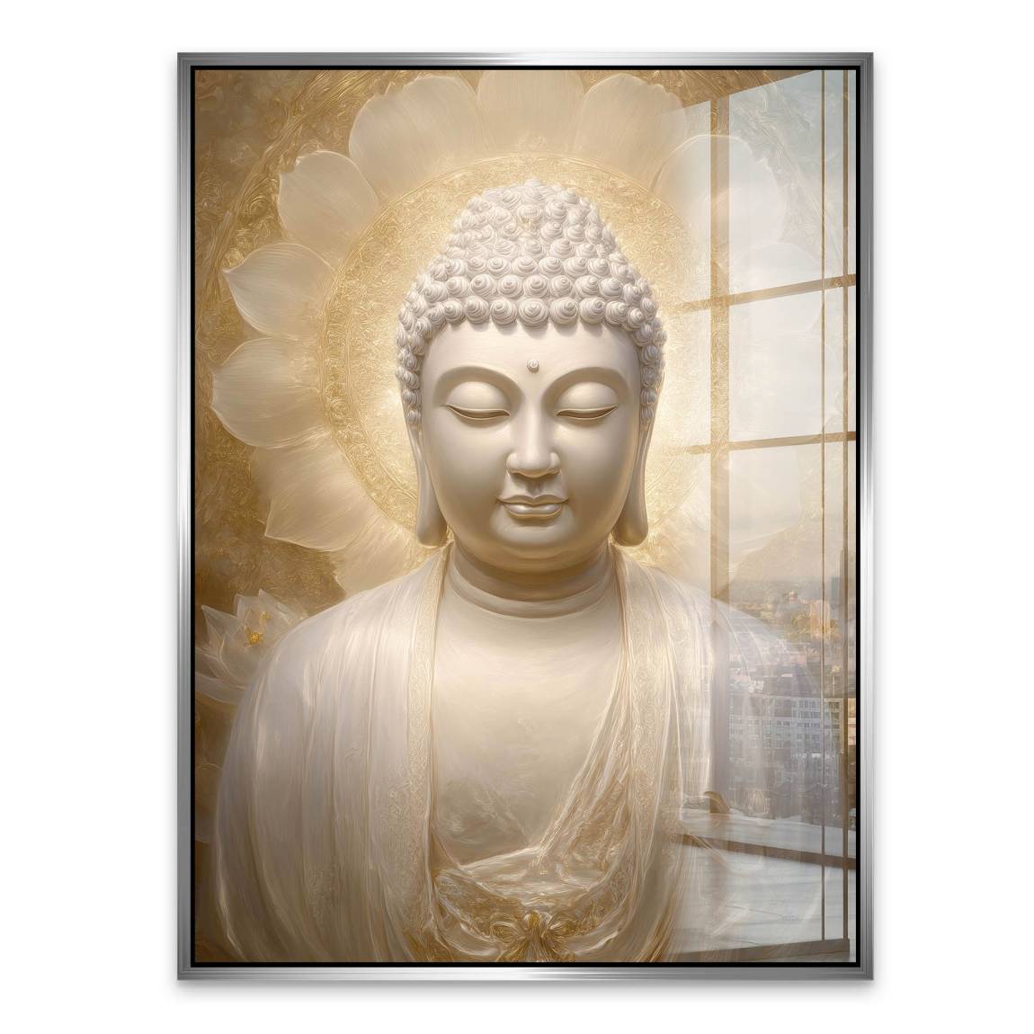 Goldener Buddha Acrylglasbild