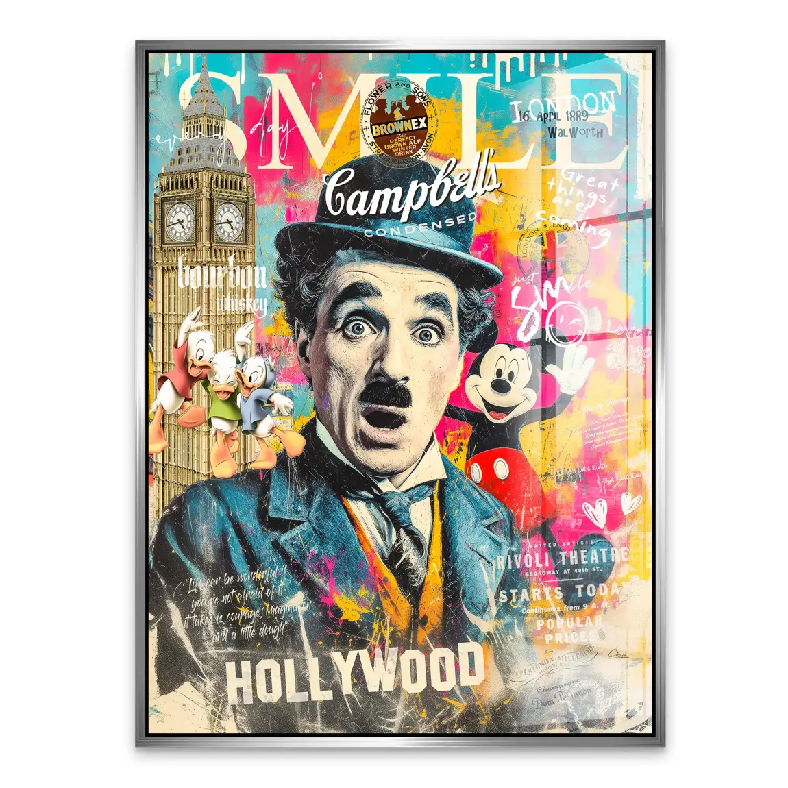 Smile Charlie & Micky Pop Art Acrylglasbild INGALERIE