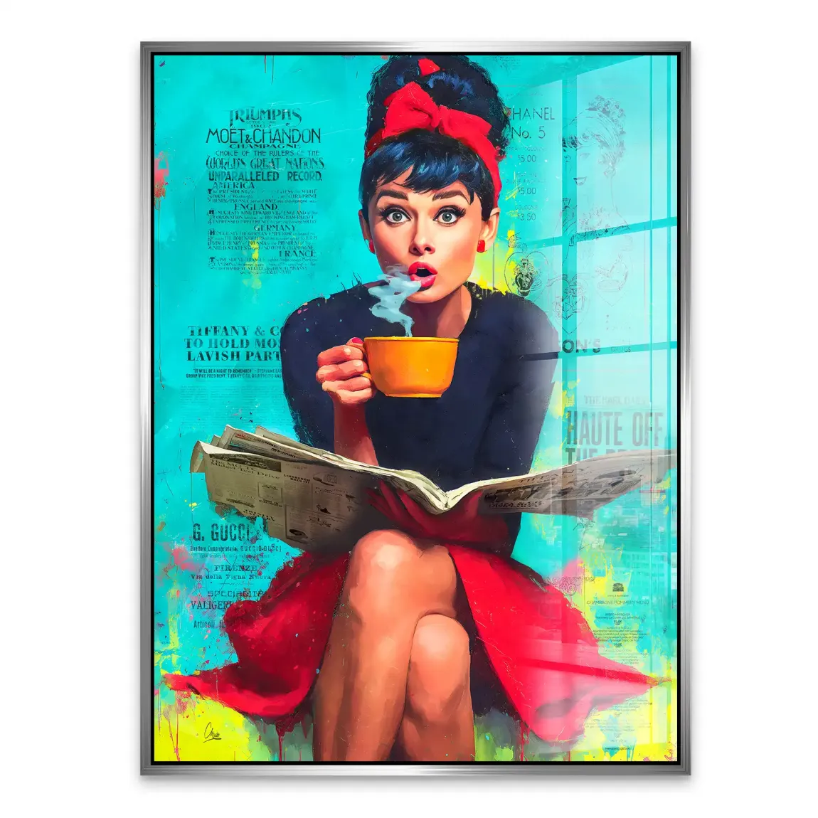 Audrey News Pop Art Acrylglasbild INGALERIE