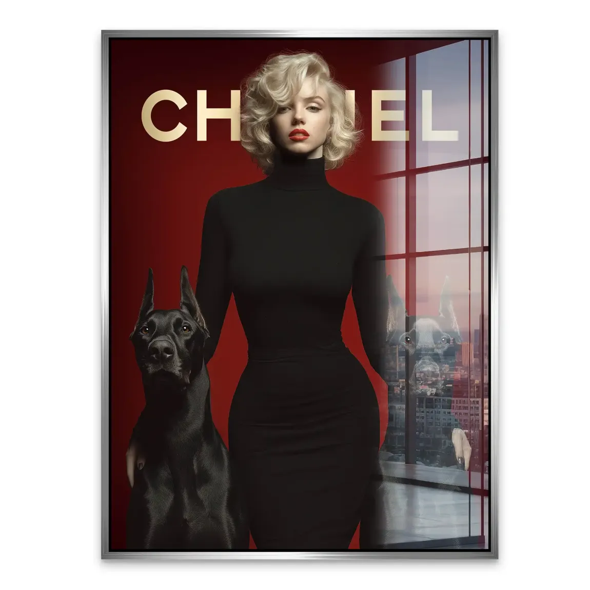 Marilyn Red Coco Acrylglasbild