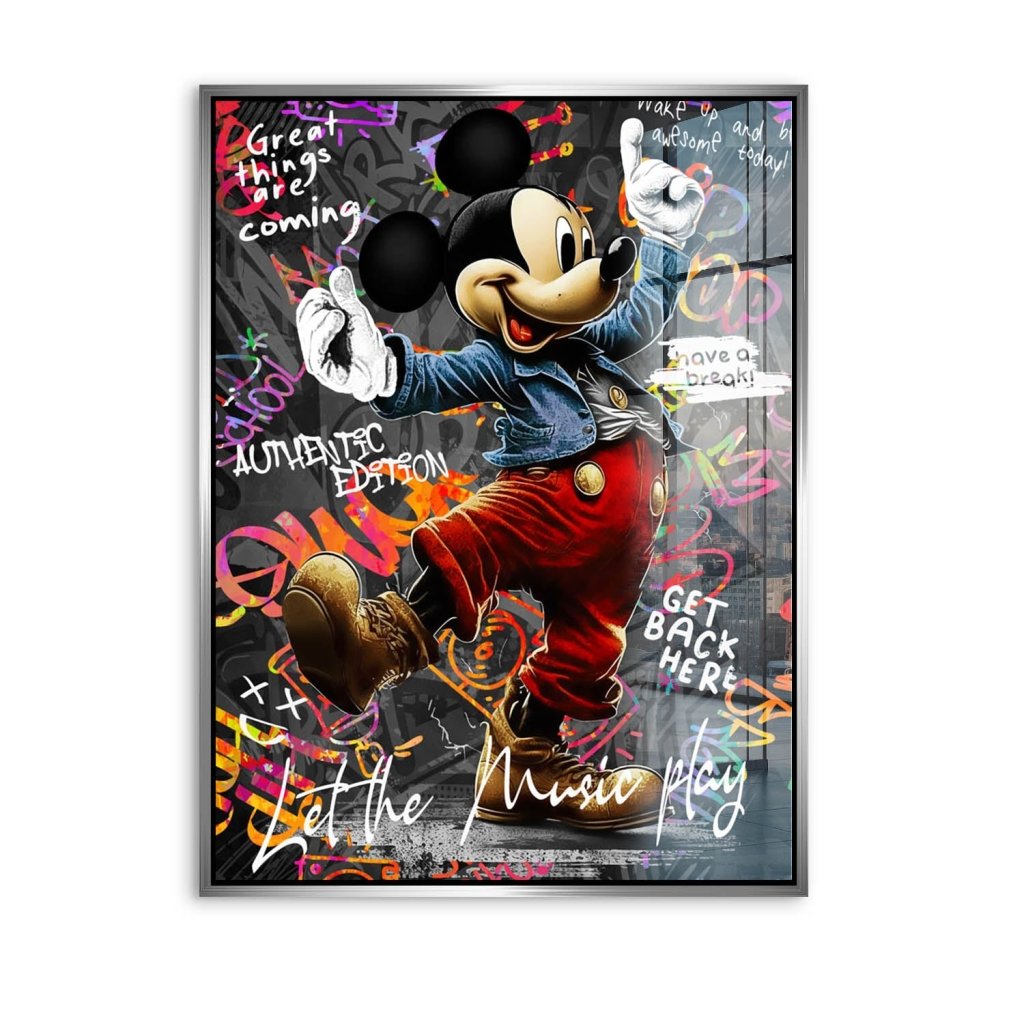 Micky Maus Dance Street Art Acrylglas Bild INGALERIE