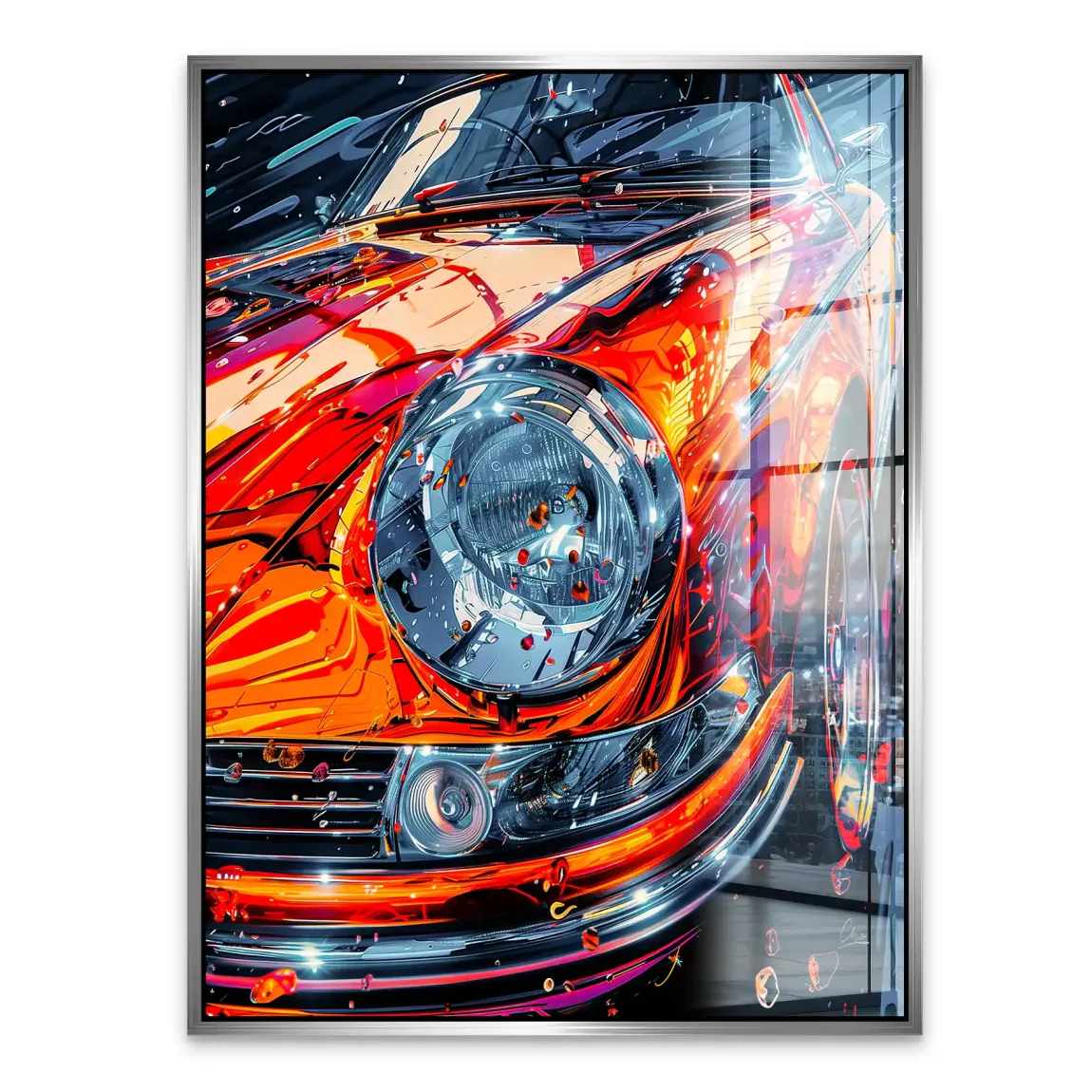 Vivid Motion 911 Porsche Acrylglasbild