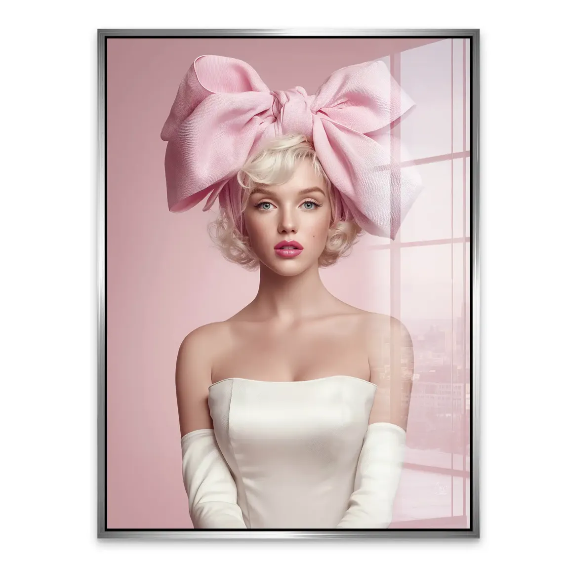 Marilyn Monroe Rosé Acrylglasbild