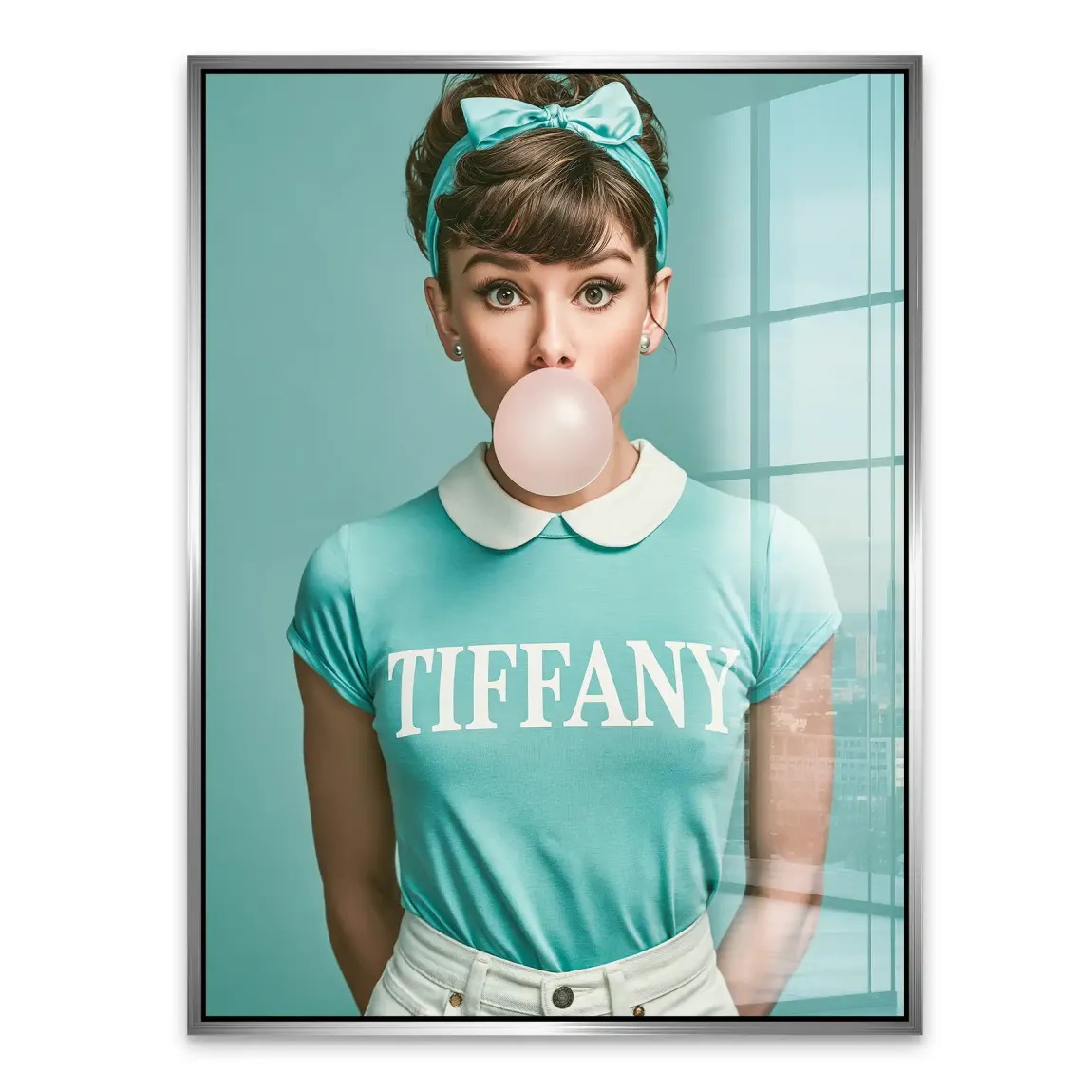 Audrey Bubble Tiffany Acrylglasbild