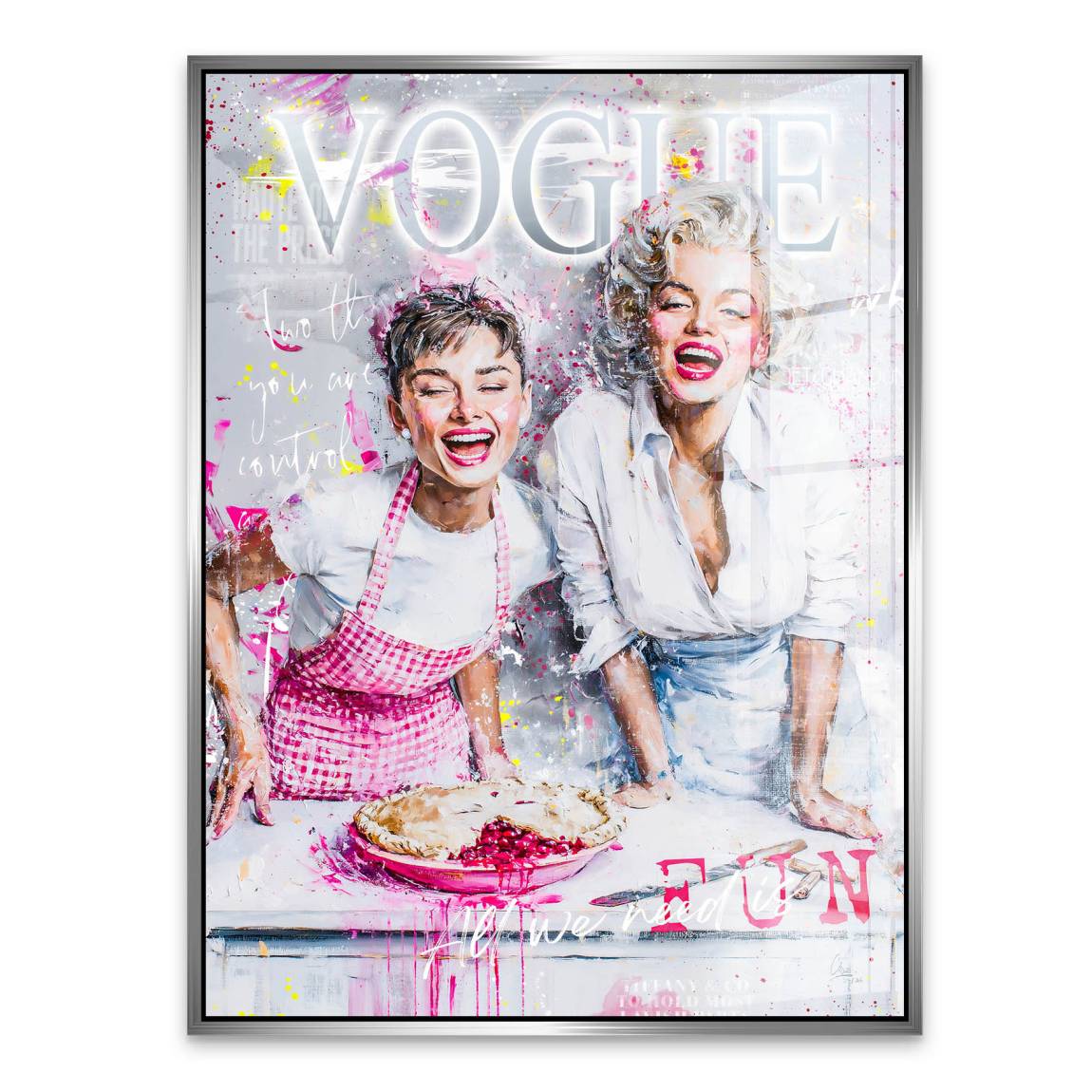 Audrey Marilyn Vogue Acrylglasbild