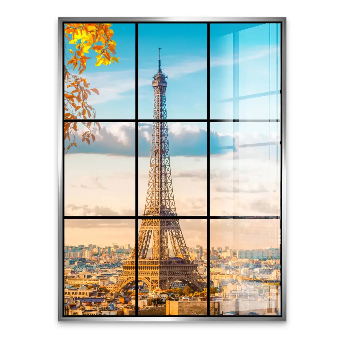 Morning Glow Paris Acrylglasbild