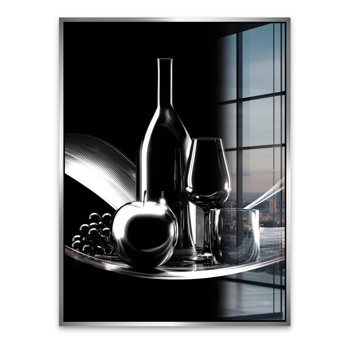Wein Noir Acrylglasbild