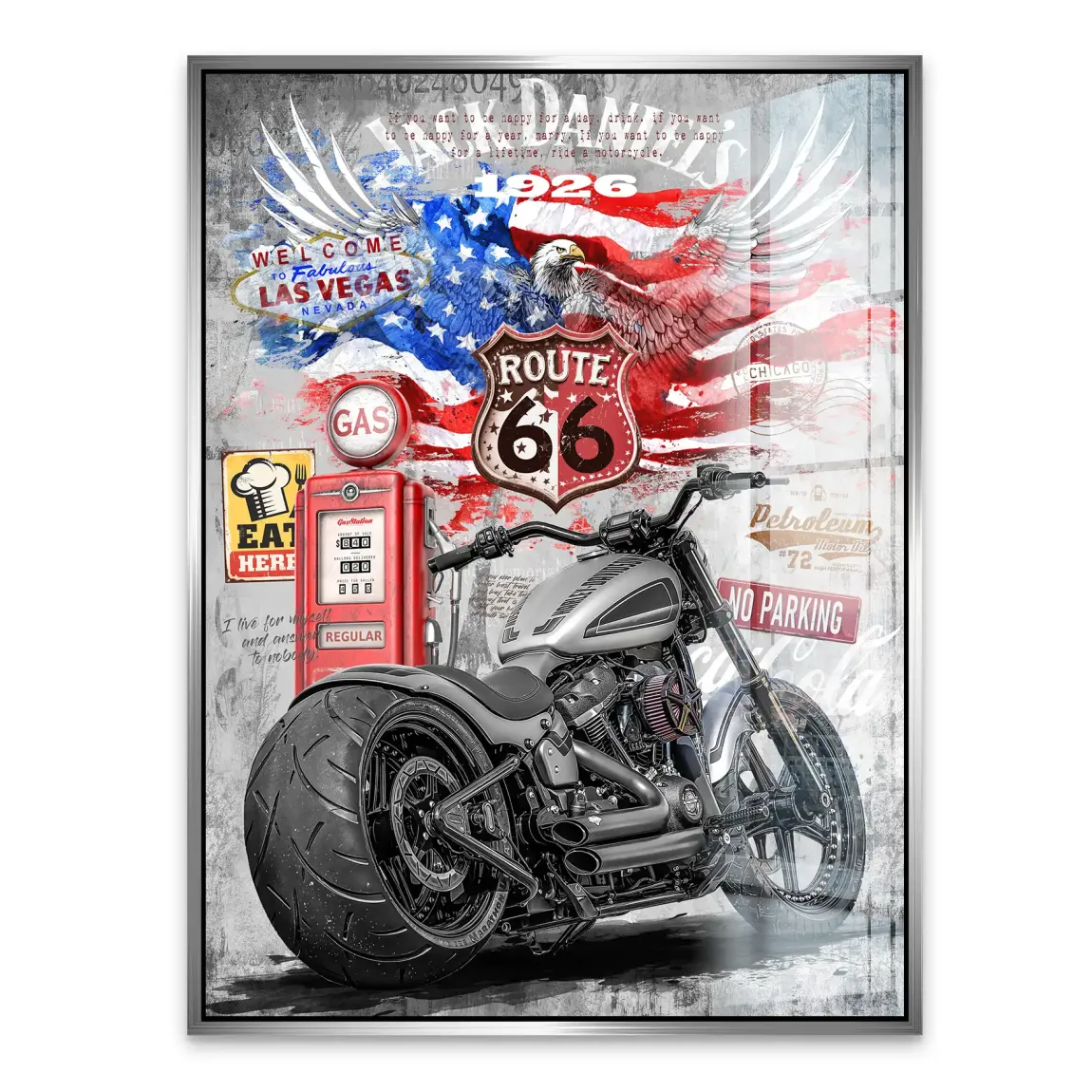 Harley Road Pop Art Acrylglasbild