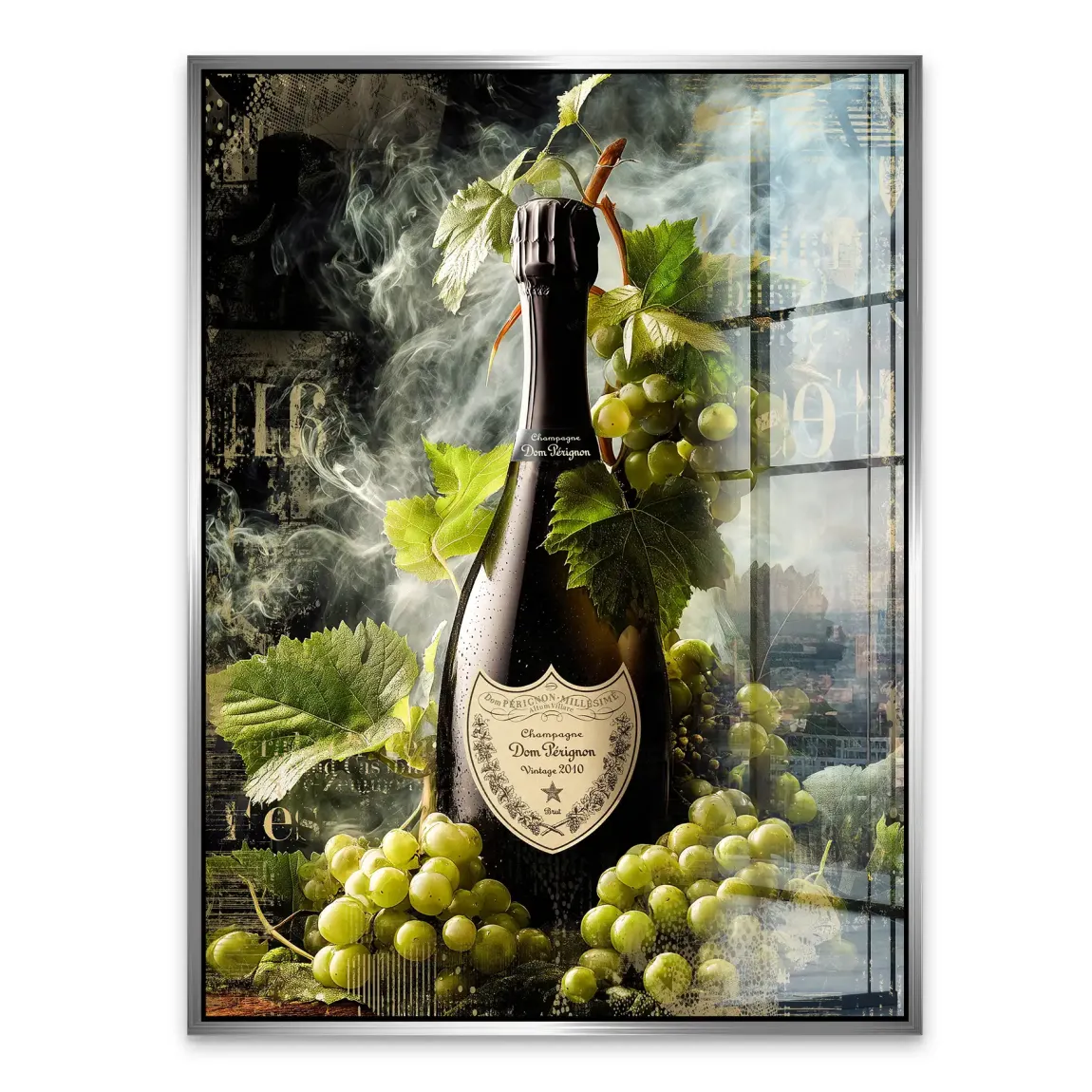 Champagner Reben Acrylglasbild