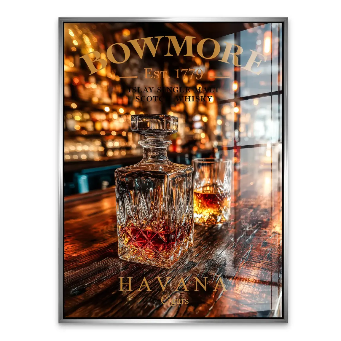 Whisky Lounge Havana Acrylglasbild