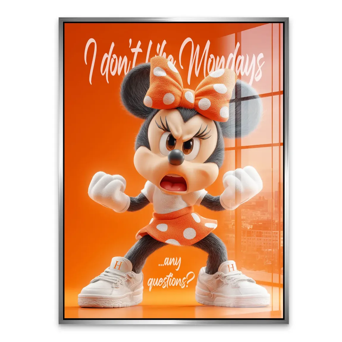 Monday Mood Minnie Maus Acrylglasbild