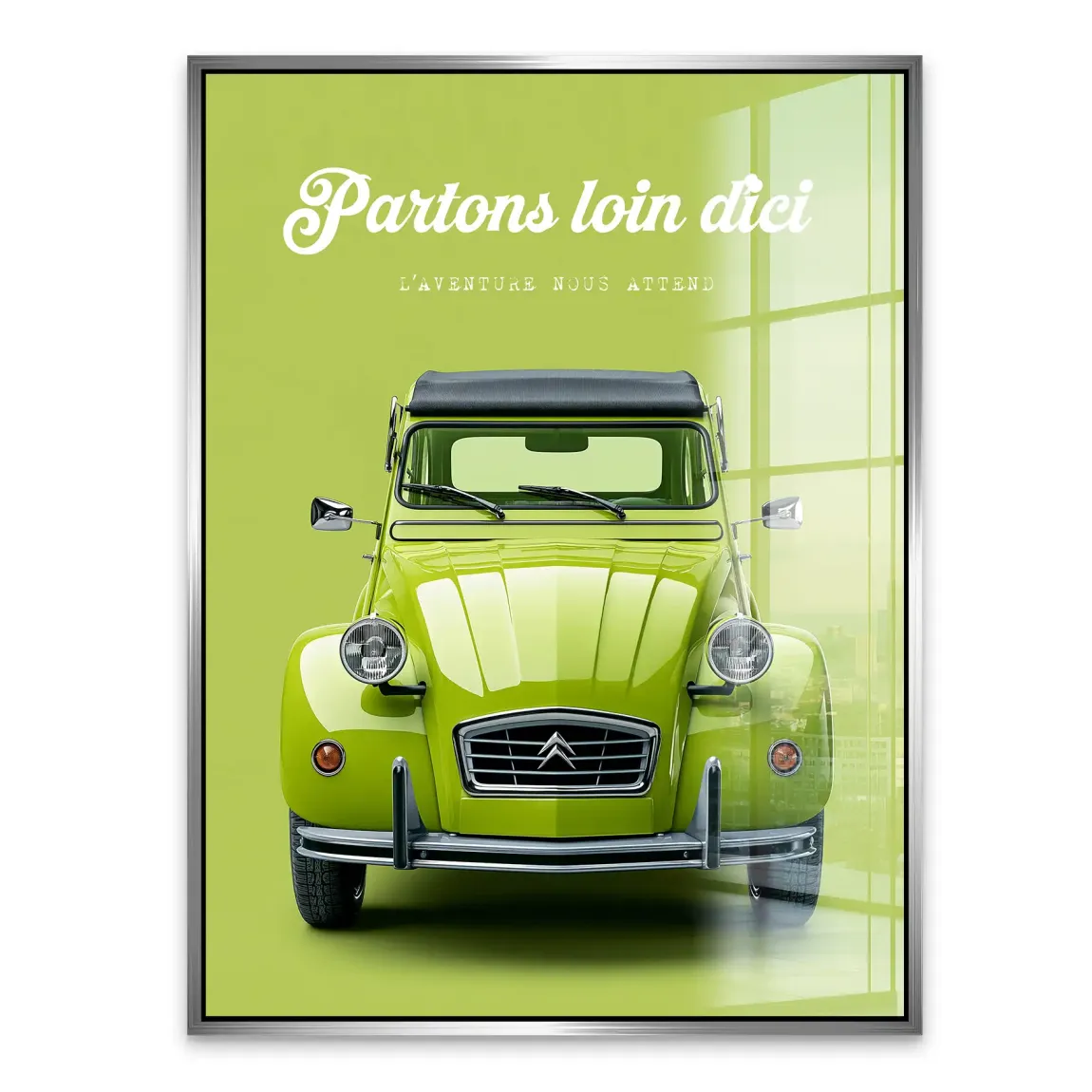 Green Citroen 2CV Acrylglasbild