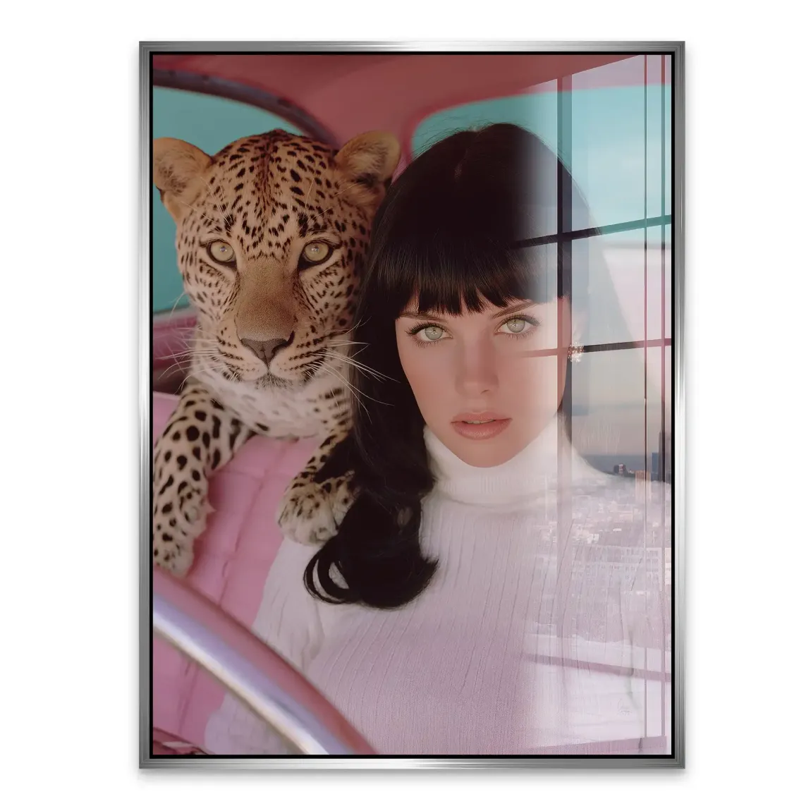 Leopard Diva Acrylglasbild