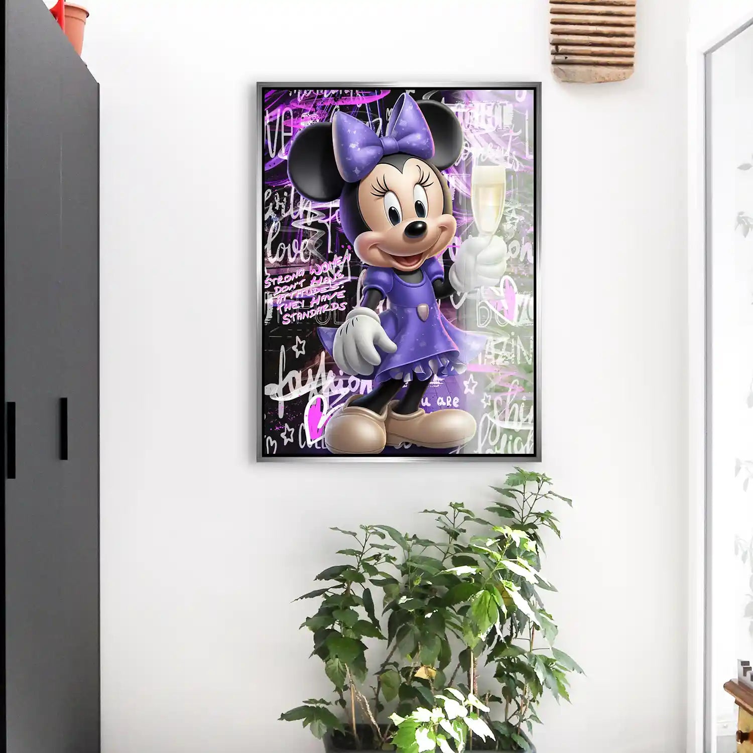 Minnie Maus Champagner Pop Art Acrylglas Bild INGALERIE