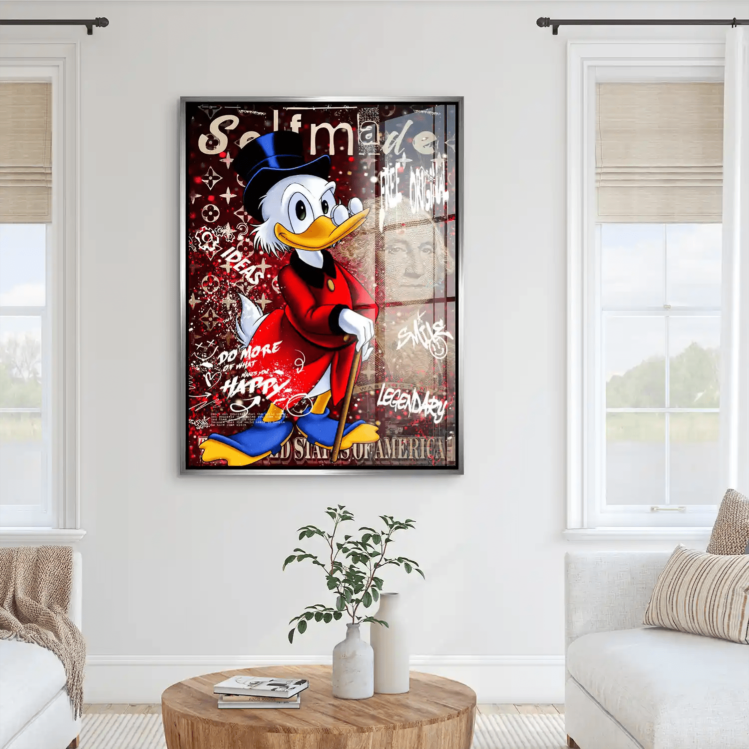 Dagobert Selfmade Pop Art Acrylglas Bild INGALERIE