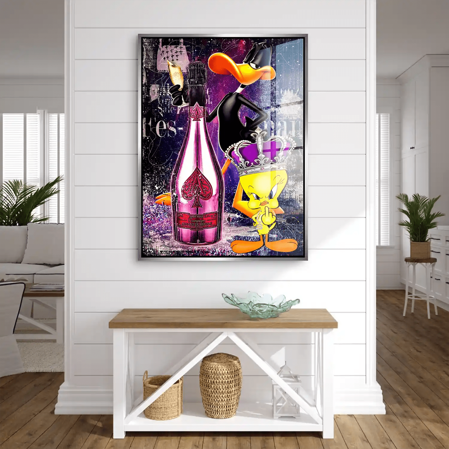 Duffy & Tweety Champagner Acrylglas Bild INGALERIE