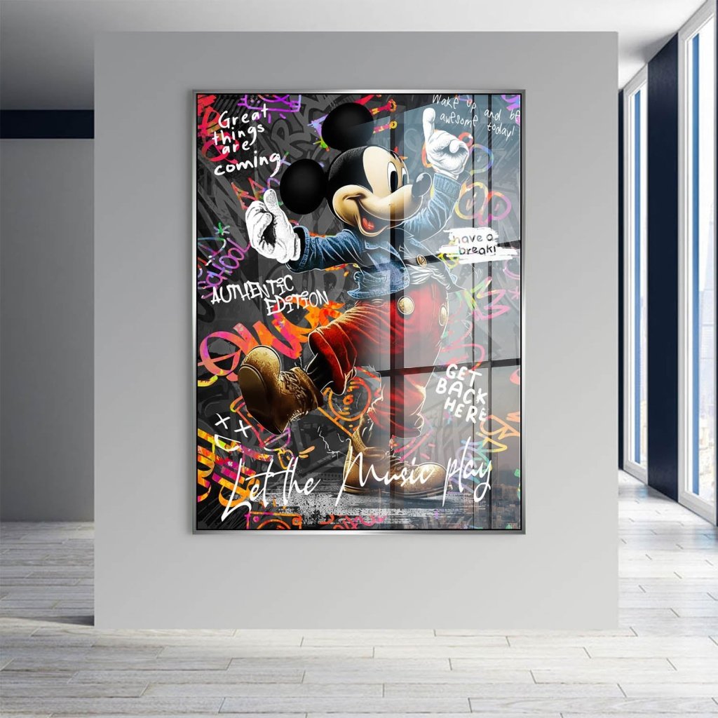 Micky Maus Dance Street Art Acrylglas Bild INGALERIE