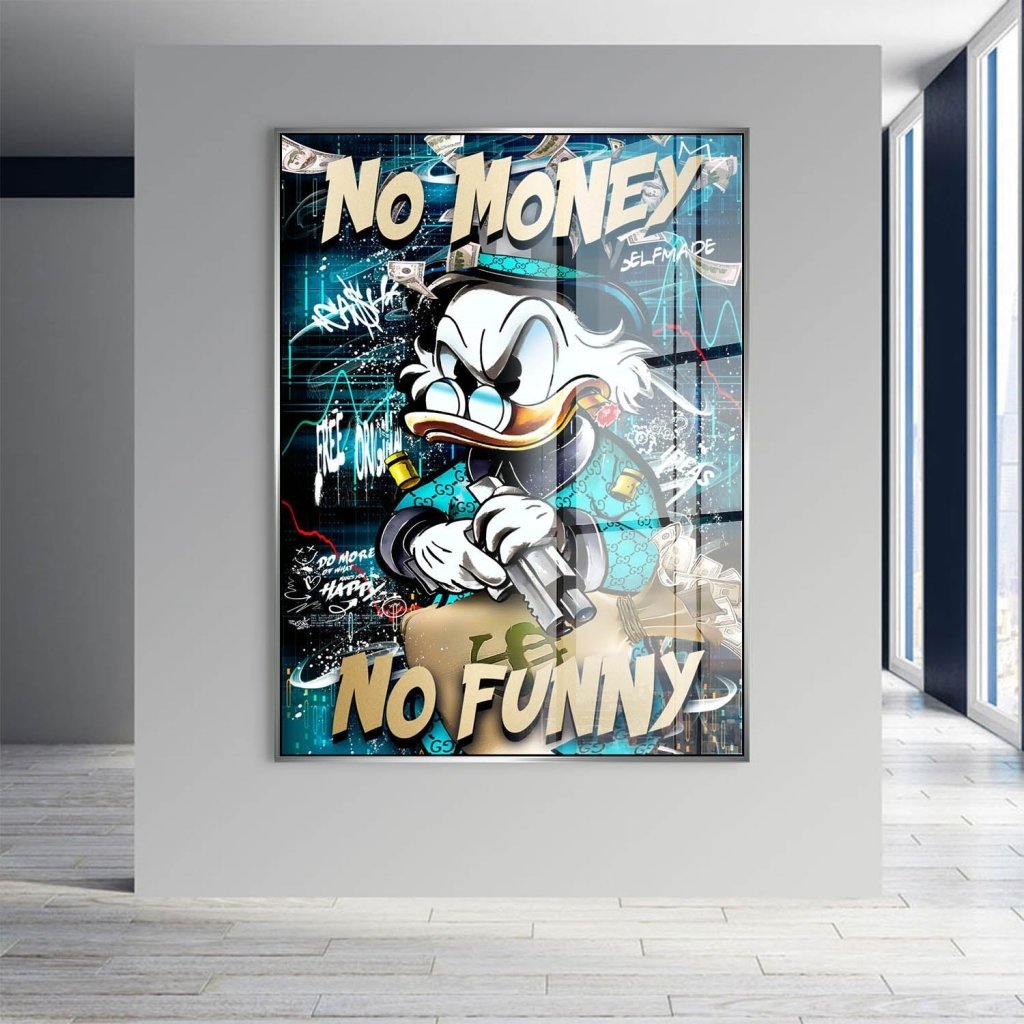 Dagobert Duck No Funny Pop Art Acrylglas Bild INGALERIE