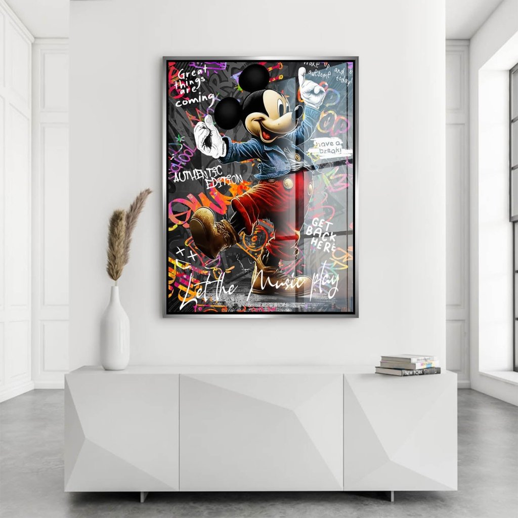 Micky Maus Dance Street Art Acrylglas Bild INGALERIE