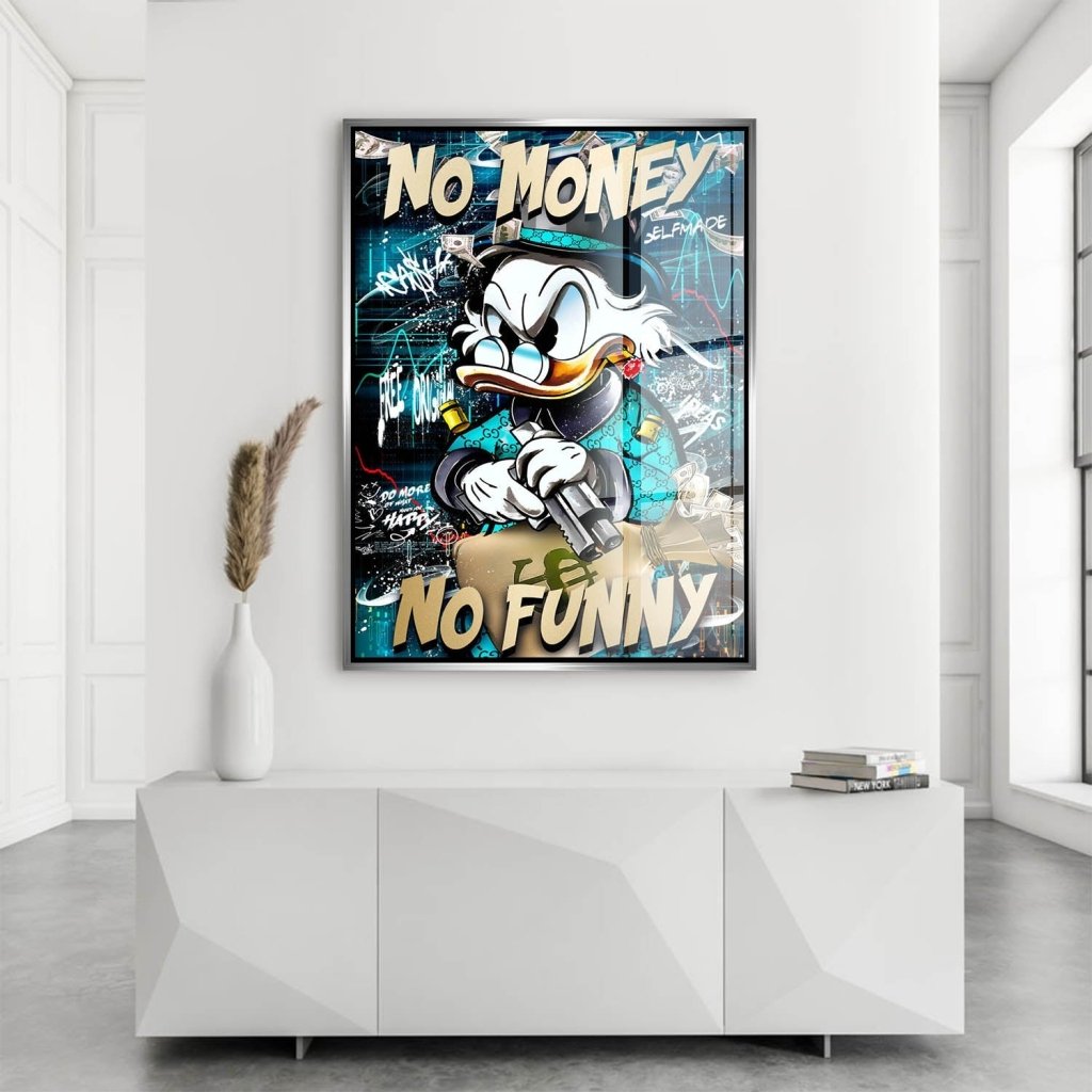 Dagobert Duck No Funny Pop Art Acrylglas Bild INGALERIE