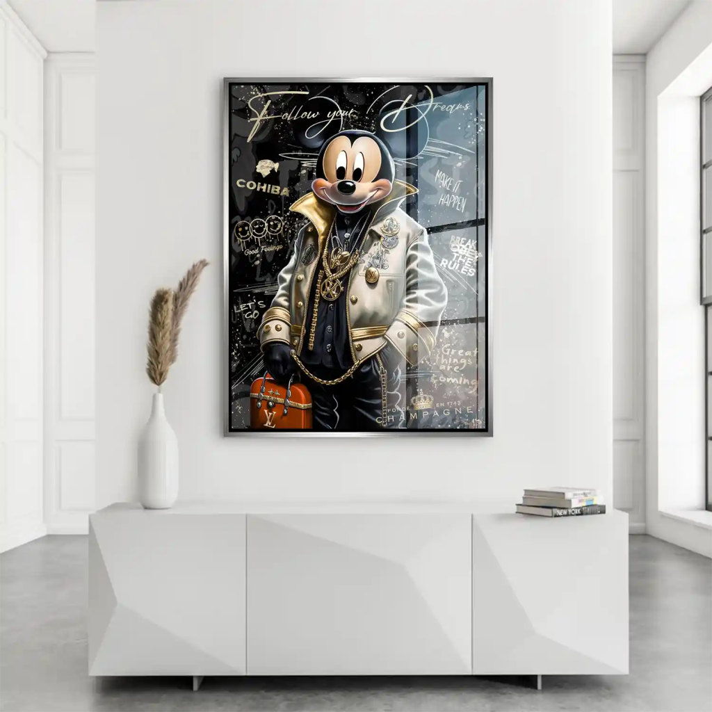 Micky Maus Dreams Pop Art Style Acrylglas Bild INGALERIE