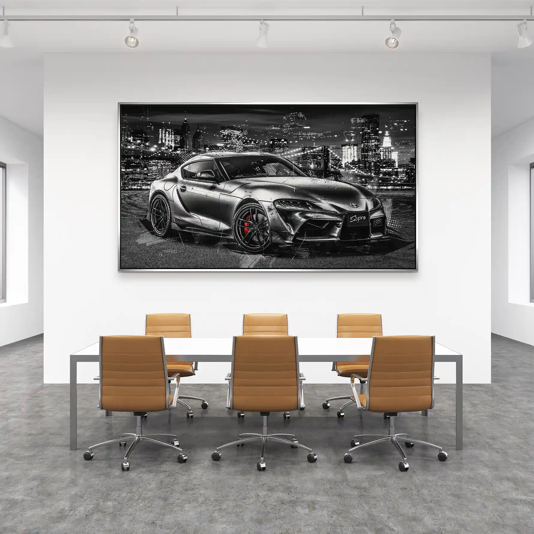 Toyota Supra Abstrakt Aludibond Bild INGALERiE