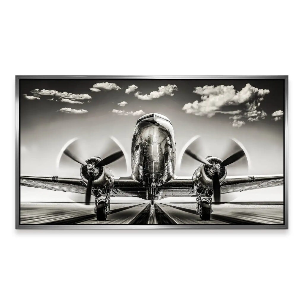 DC3 Take Off Flugzeug Aludibond Bild INGALERIE