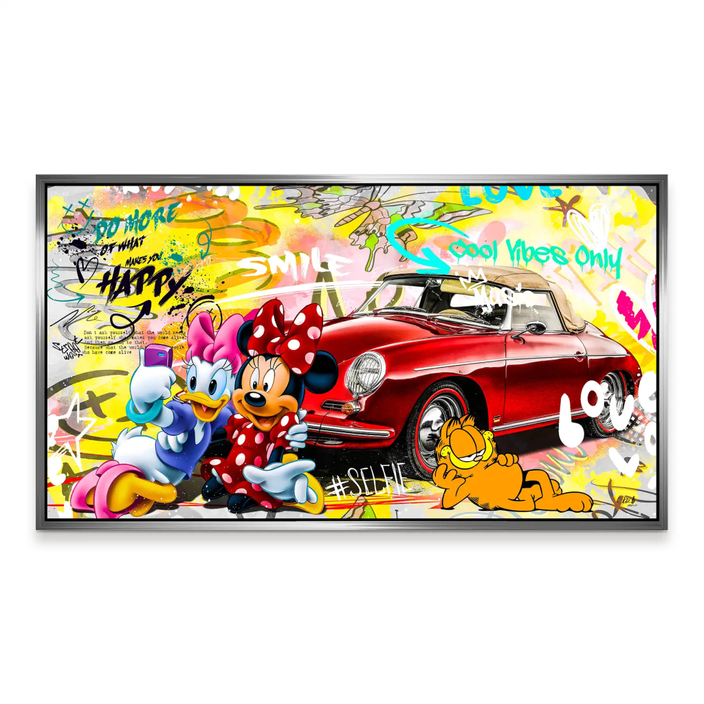 Minnie Speedster 356 Pop Art Style Aludibond Bild INGALERIE