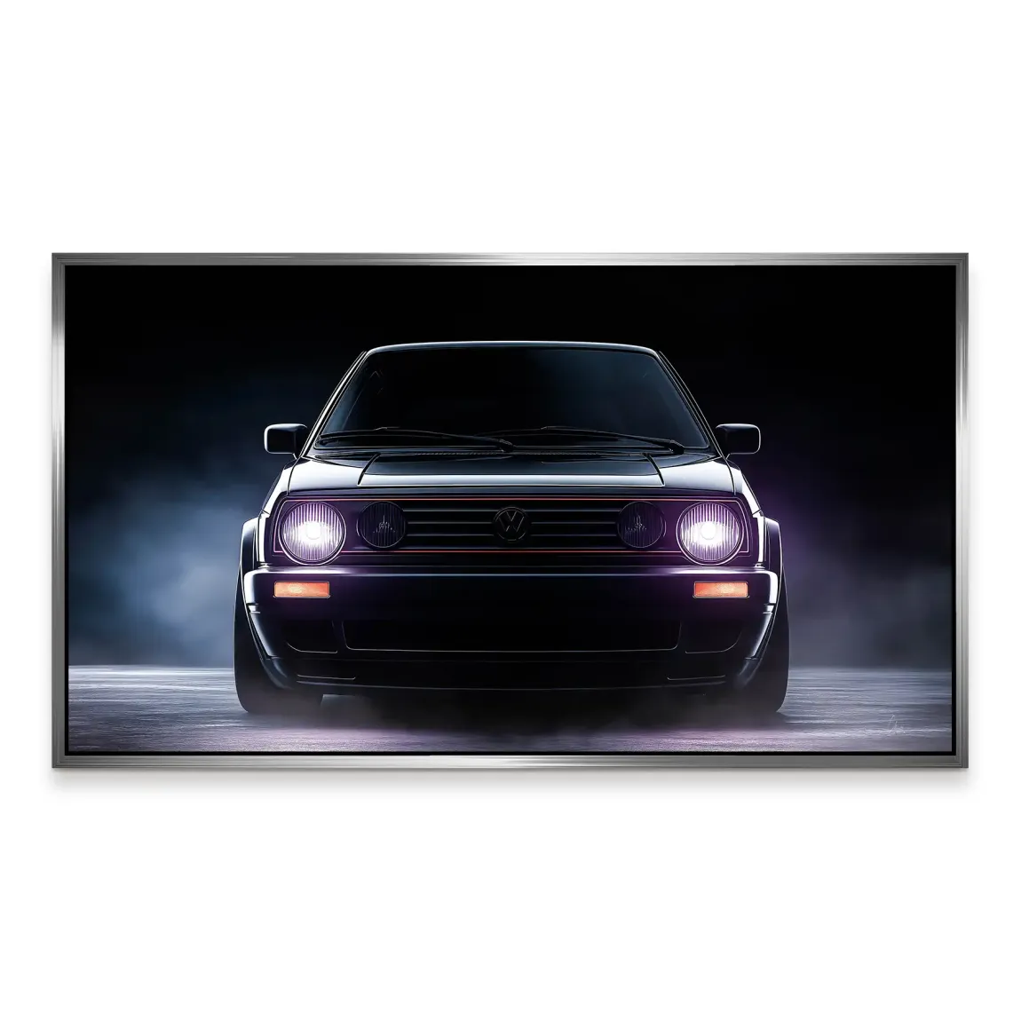 VW Golf Old School Aludibond Bild