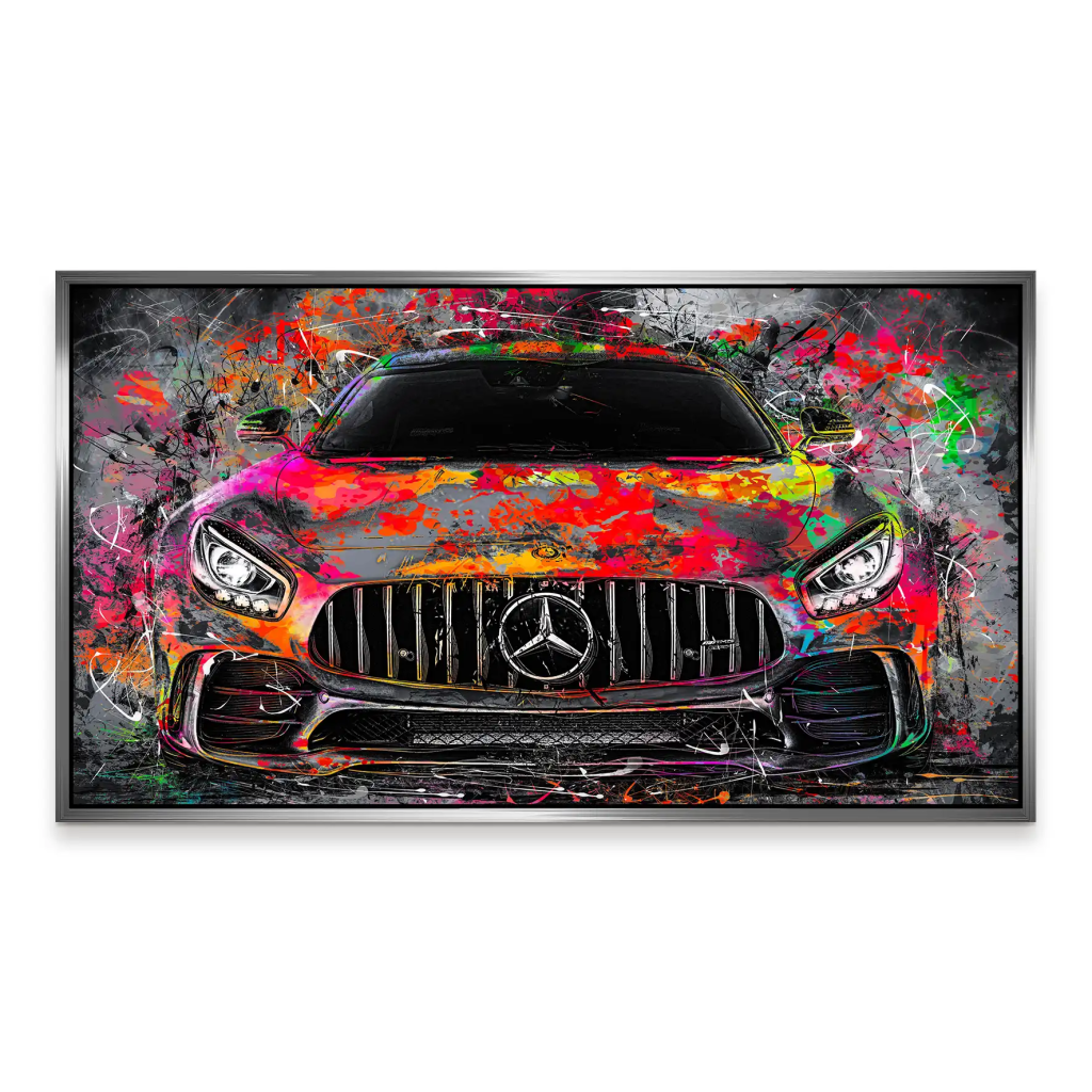 Mercedes AMG GT Pop Art Style Aludibond Bild INGALERIE
