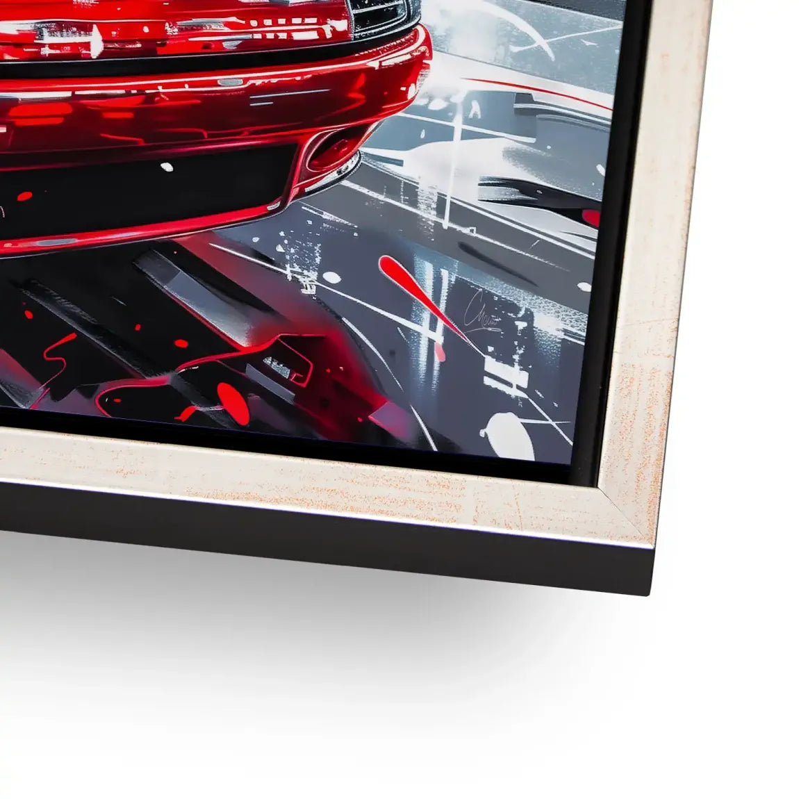 Porsche 911 Red City Aludibond Bild